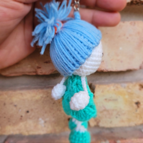 Kawaii Mini Doll Keychain Handmade | Crochet Keychain - Picture 3 of 5
